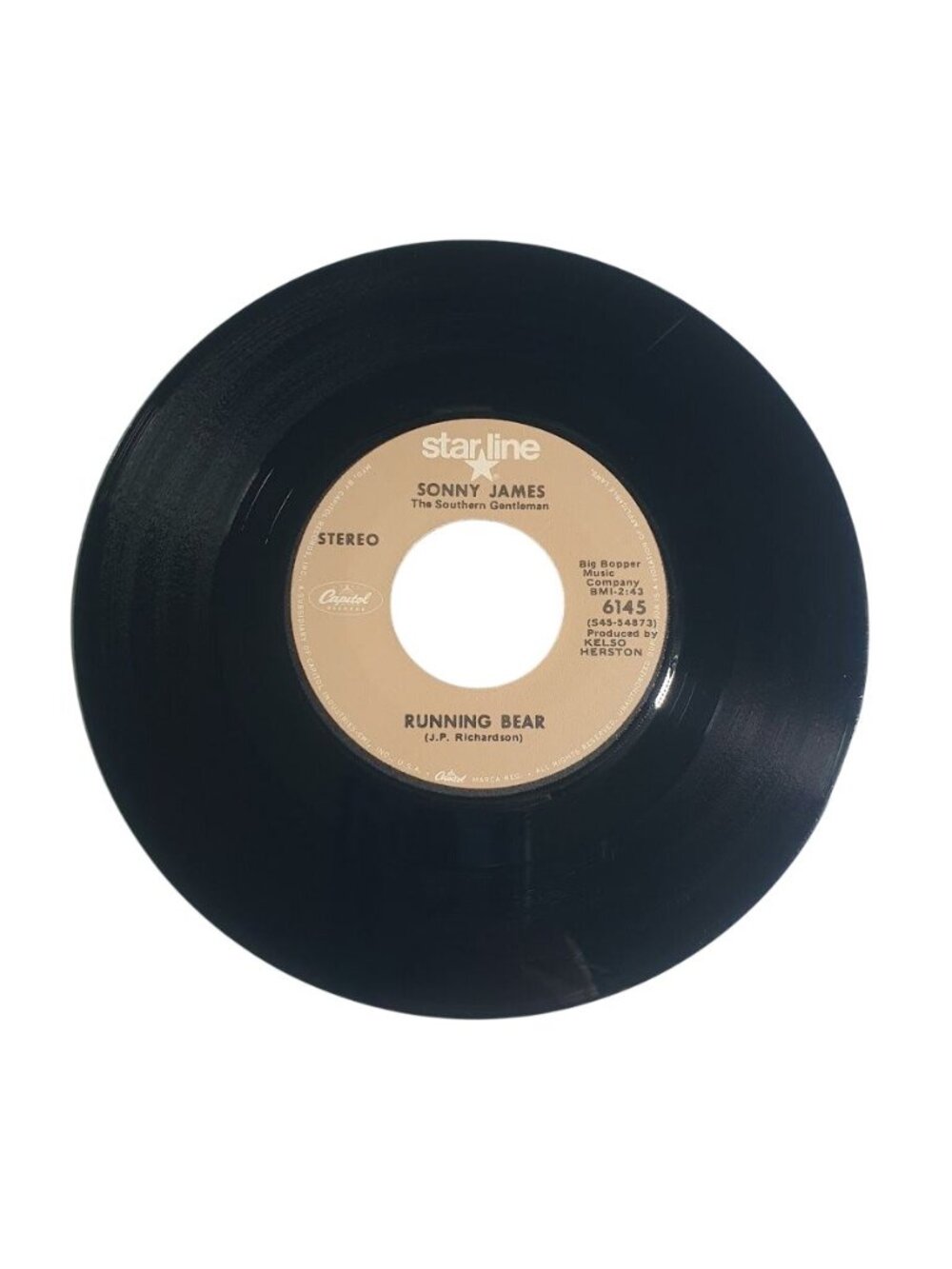 Sonny James Running Bear Only The Lonely 7 Inch Vinyl Record Stereo Capitol 6145